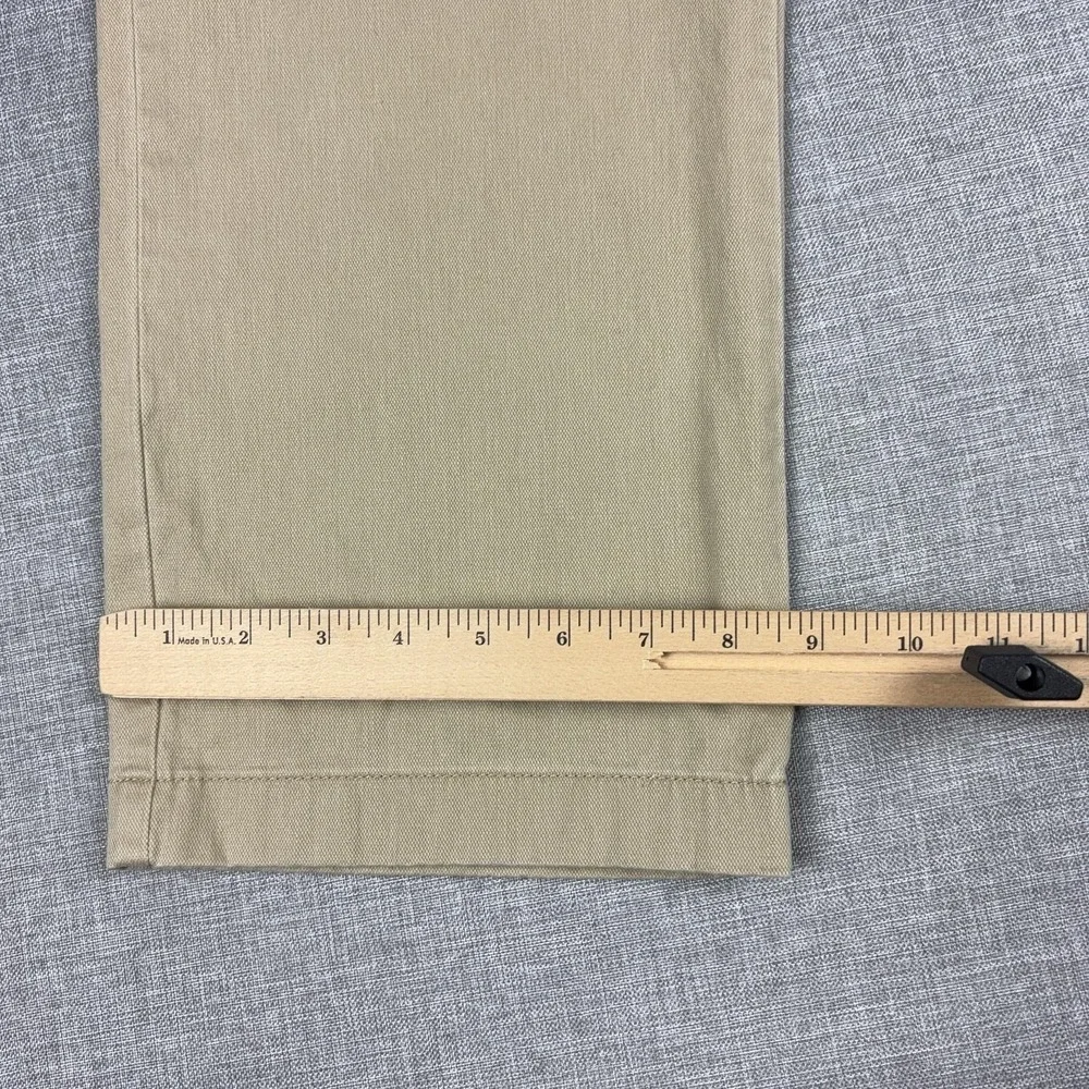 Tommy Bahama Pants Mens 42x32 Beige Stretch Chino Flat Front Marlin Logo Casual
